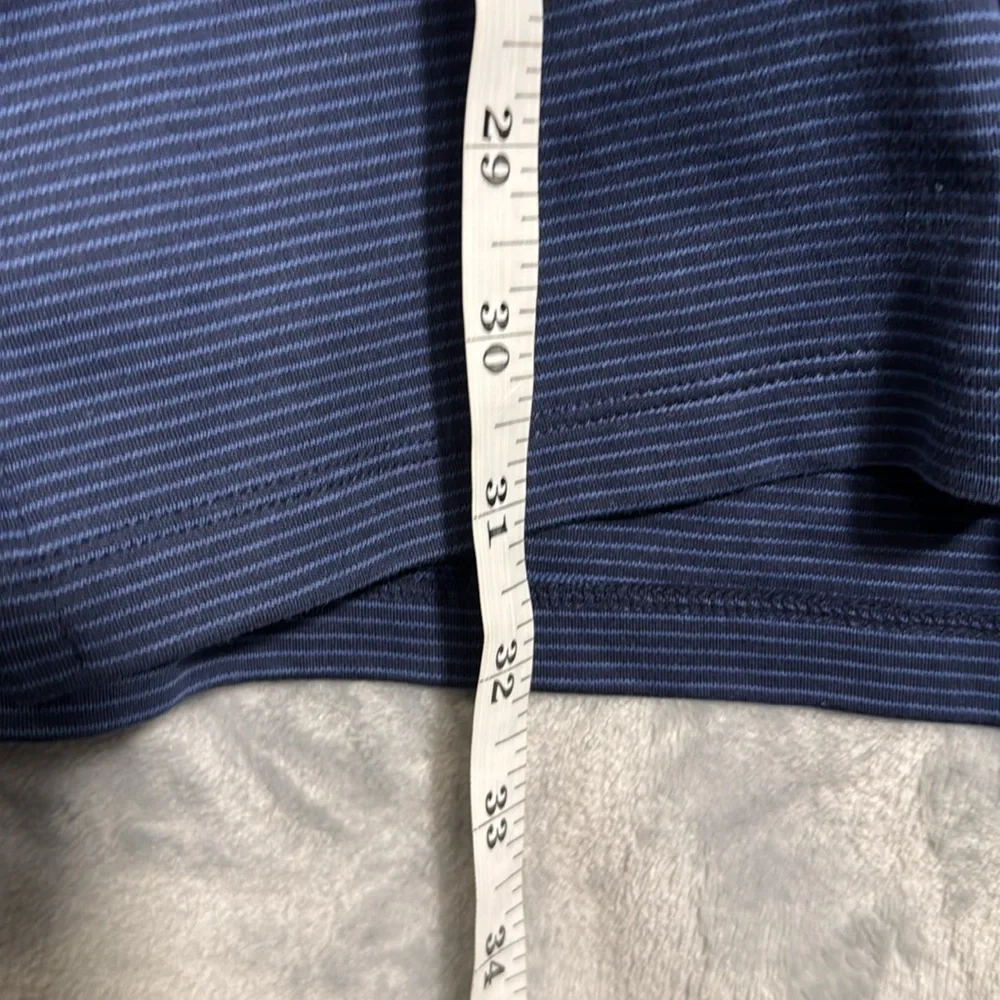 Calvin Klein Polo Shirt Men’s Navy blue XXL light stripes 100%‎ cotton